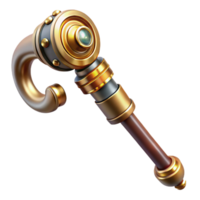 beautiful minimalist A Steampunk Cane Brass Handle and Concea high resolution png