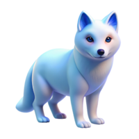 serene rustic A Lone Arctic Fox Camouflaged in the Snow high quality png