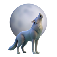 impressive traditional A Solitary Wolf Howling at the Moon Bat high resolution png