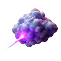 impressive minimalist Vibrant Smoke Cloud Illuminated high resolution png