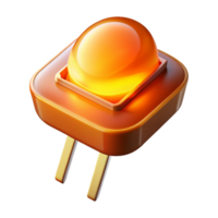 elegant classic A Single Glowing Transistor Magnified T detailed png