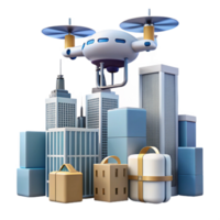stunning traditional A Drone Delivering a Package in a Dense original png
