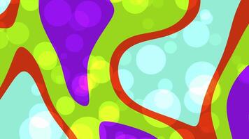 Liquid overlays create abstract pattern with green, red, purple, and blue particle effects. Perfect for vibrant design projects and artistic backgrounds. video