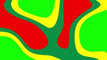 Liquid abstract background with vibrant red, green, and yellow hues. Perfect for digital design projects, advertising, and modern concepts. video