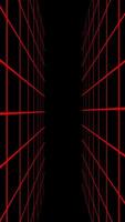 Futuristic Tunnel Animation with Red Neon Lines video