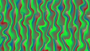 Gradient abstract background of wavy lines in green, red, blue, and brown. Suitable for modern designs, banners, digital art, and prints. video