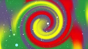 Background abstract particle with colorful spiral and white dots ideal for digital web design projects needing a dynamic visual element. video