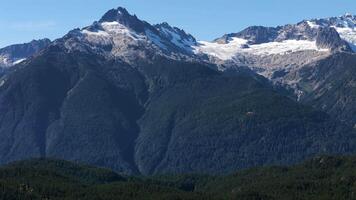 Aerial view of mountains with glaciers near Squamish, British Columbia, Canada. video