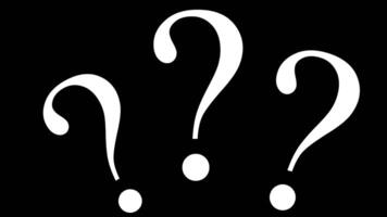 question mark animation pop up video