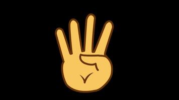 Loop animation hands counting to the number five video