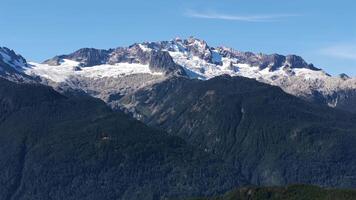 Aerial view of mountains with glaciers near Squamish, British Columbia, Canada. video