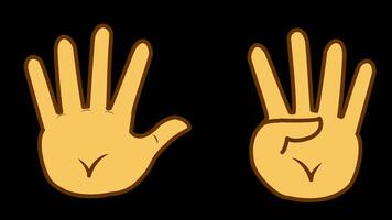 finger counting hands animation from one to ten video