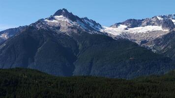 Aerial view of mountains with glaciers near Squamish, British Columbia, Canada. video