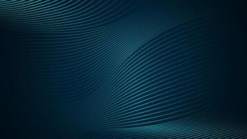 A dark background with wavy lines arranged in an intricate manner looks dimensional. vector