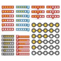 Collection of rating stars design templates for web vector