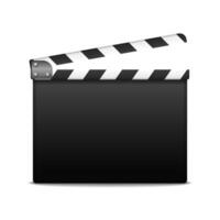 Blank clapper board on white background vector