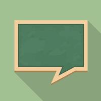 Blackboard icon shaped as speech bubble, flat design vector