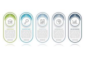 Infographic elements with numbers, line icons and place for your text vector