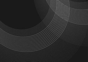 Geometric circular dotted lines abstract grey white background vector
