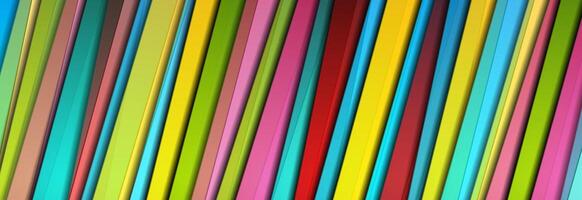 Colorful stripes abstract geometric background vector