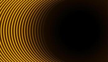 Bright orange neon curved lines abstract background vector