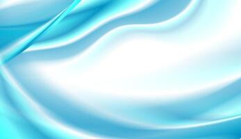 Bright blue smooth glossy waves abstract background vector