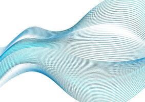 Sci-fi abstract minimal background with dotted wavy lines vector