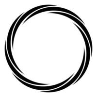 Round circular banner frame, border circular markers swirling vortex circle vector