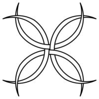Intricate Celtic Knot Symbol quatrefoil knot, symbolizing interconnectedness, eternity balance vector