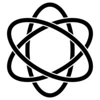 Black elliptical intersecting orbits, Orbiting Pathways Symbol Infinite Connections vector