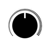 Retro style volume control knob, thermostat control, power level scale vector