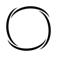Swirling Black Circle with Dynamic Spiral fluid rotation effect vector