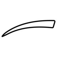 Elegant Curved Eyebrow, gracefully curved eyebrow shape black outline vector