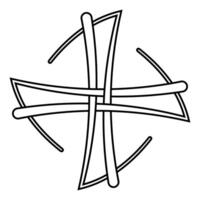 Celestial Celtic Cross, Interwoven Harmony in Eternal Unity vector