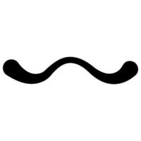 Wavy Black Line, on White Canvas Art Print vector