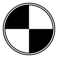 Center Of Gravity Symbol, Bold Geometric Symbol in High Contrast vector