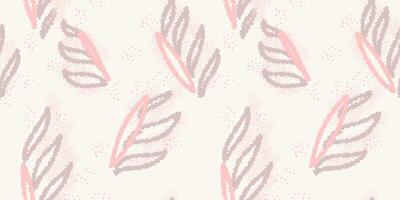 Abstract sketch organic shapes seamless pattern on a pastel light background. hand drawn colorful unique forms print. Contemporary minimalist ornament. vector