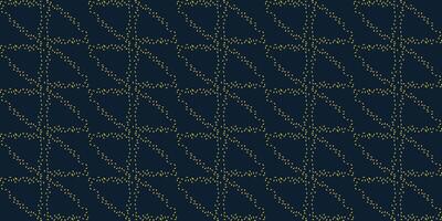 Abstract dotted triangular geometric pattern on dark background vector