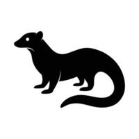 Minimalistic Mongoose Silhouette Icon for Artwork vector