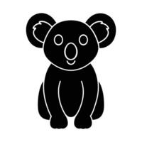 Stylized Koala Silhouette Graphic Art for Design vector