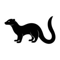Minimalistic Mongoose Silhouette Icon Clipart Design vector