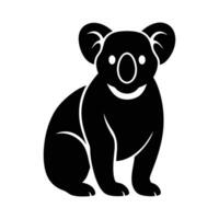 Creative Koala Silhouette Icon for Design vector