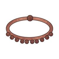 Anklet with charms illustration vector