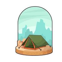 Illustration of comfortable tent vector
