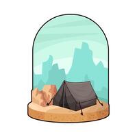 black comfortable tent vector