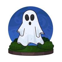 ghost in the middle of the night vector