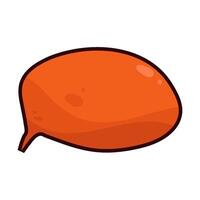 orange speech bubble vector