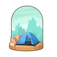 tent with open door vector