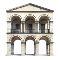 An old building with arched windows and columns png