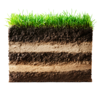 Soil and grass in a soil layer png